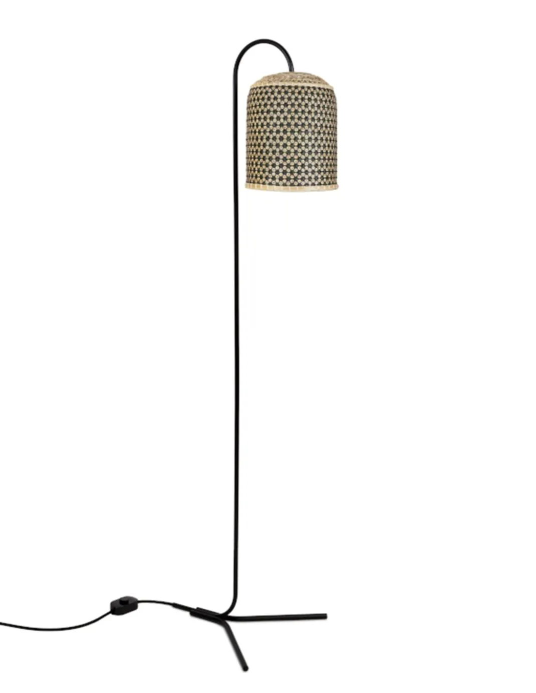 Lámpara de pie Pikul - PET Lamp - Diseño arco con pantalla de fibra natural
