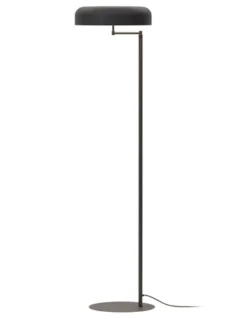 Lámpara de pie Rea – Robin – Diseño moderno de hierro negro mate, Altura: 129 cm