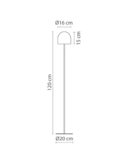 Lámpara de pie Rio - Robin - Decorativa, diseño minimalista, altura: 120 cm