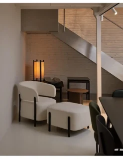 Lámpara de pie Rol - Milán - Lámpara para interior o exterior IP54, Madera de iroco barnizada, 3 tamaños, luz ambiente
