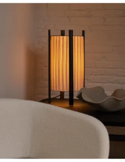 Lámpara de pie Rol - Milán - Lámpara para interior o exterior IP54, Madera de iroco barnizada, 3 tamaños, luz ambiente