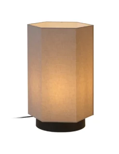 Lámpara de pie Roxi – Robin – Disponible en 2 tamaños: 57 cm/78 cm, Pantalla de tela crema blanca
