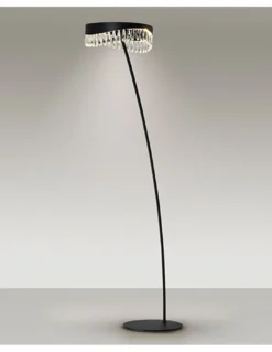 Lámpara de pie Selene – Schuller – Lámpara decorativa con difusor de lágrimas de cristal
