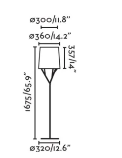 Lámpara de pie Tree - Faro – Diseño inspirado en la naturaleza en blanco o negro