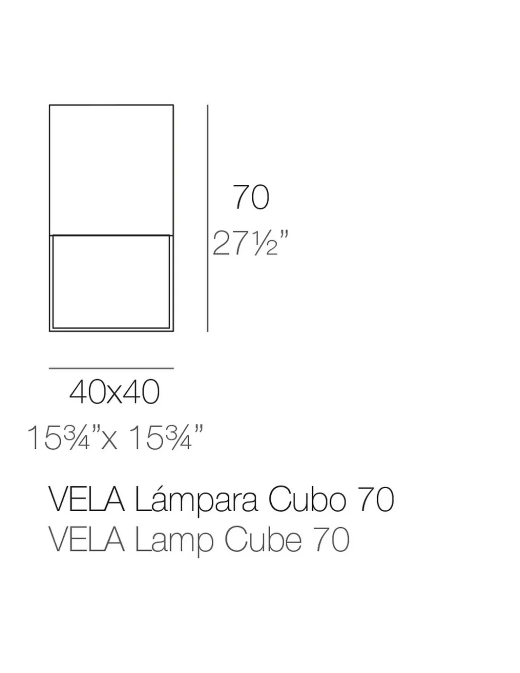 Lámpara de pie Vela Cubo con batería - Vondom