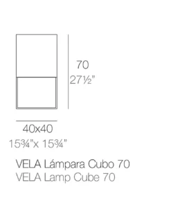 Lámpara de pie Vela Cubo - Vondom