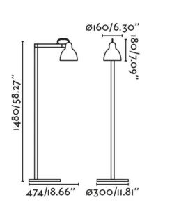 Lámpara de pie Venice - Faro – Pantalla orientable, disponible en 5 colores