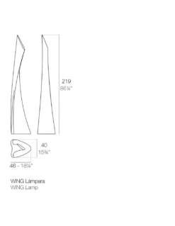 Lámpara de pie Wing con batería - Vondom