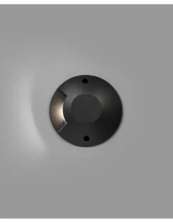 Lámpara de suelo de exterior Loth - Faro - Lámpara de aluminio negro, Ø 20 cm