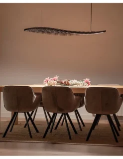 Lámpara de suspensión Fish - Novolux Exo - Lámpara de techo LED decorativa, diseño único en madera de haya