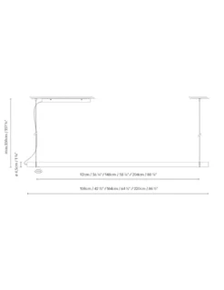 Lámpara de suspensión Solid SH Sens - B.lux - Diseño lineal con sensor gestual