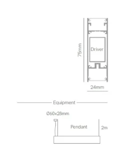 Lámpara de techo colgante Evo Dual – Beneito & Faure – Lámpara horizontal LED