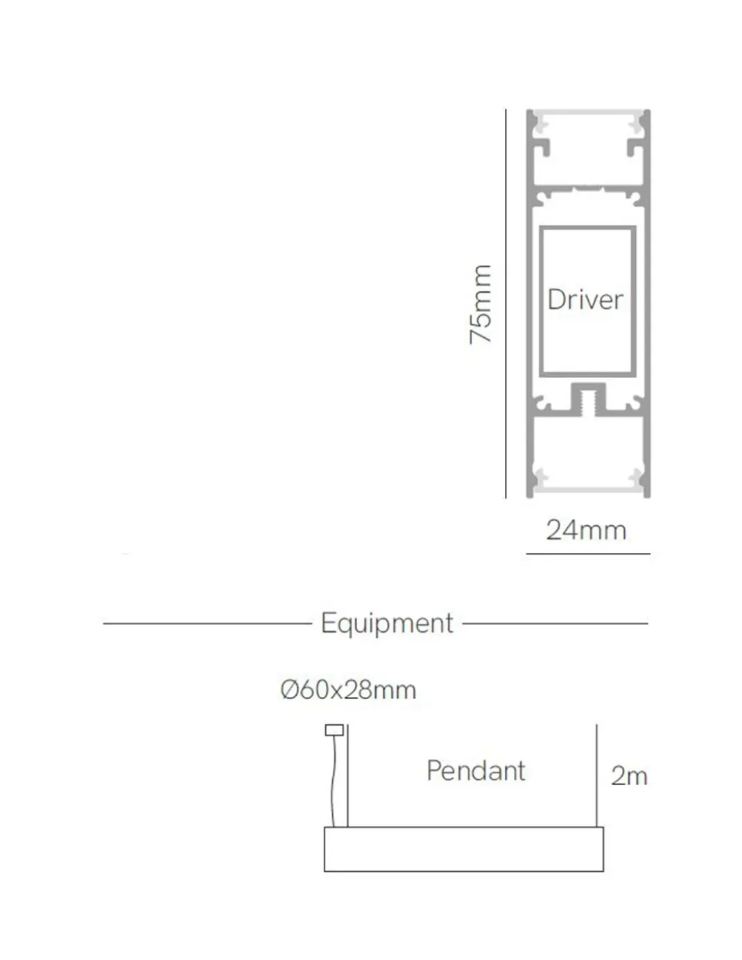 Lámpara de techo colgante Evo Dual – Beneito & Faure – Lámpara horizontal LED