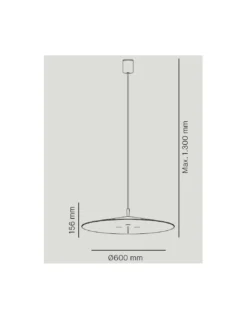 Lámpara de techo colgante Pla - Milán - LED, altura regulable, minimalista