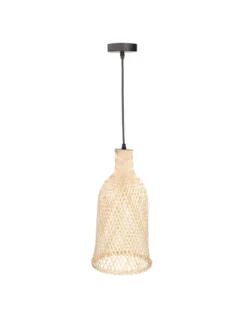 Lámpara de techo colgante Riba – FORLIGHT – Lámpara de madera, Altura regulable, Diámetro: 21 cm