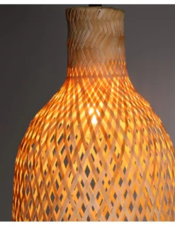 Lámpara de techo colgante Riba – FORLIGHT – Lámpara de madera, Altura regulable, Diámetro: 21 cm