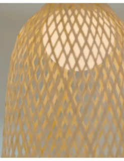 Lámpara de techo colgante Riba – FORLIGHT – Lámpara de madera, Altura regulable, Diámetro: 21 cm
