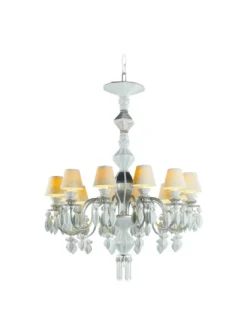 Lámpara de techo de araña de porcelana plata – Chandelier 12, 24, 40 brazos – Lladró