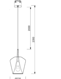 Lámpara de techo Elsa – Mantra – Pantalla de cristal cromo