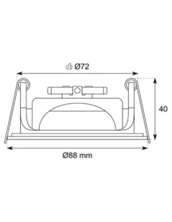 Lámpara de techo empotrable 4137 - Conalux - Downlight redondo. Ø 8.8 cm