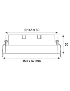 Lámpara de techo empotrable Hera S3-4 - Conalux - Foco basculante rectangular, acabado negro