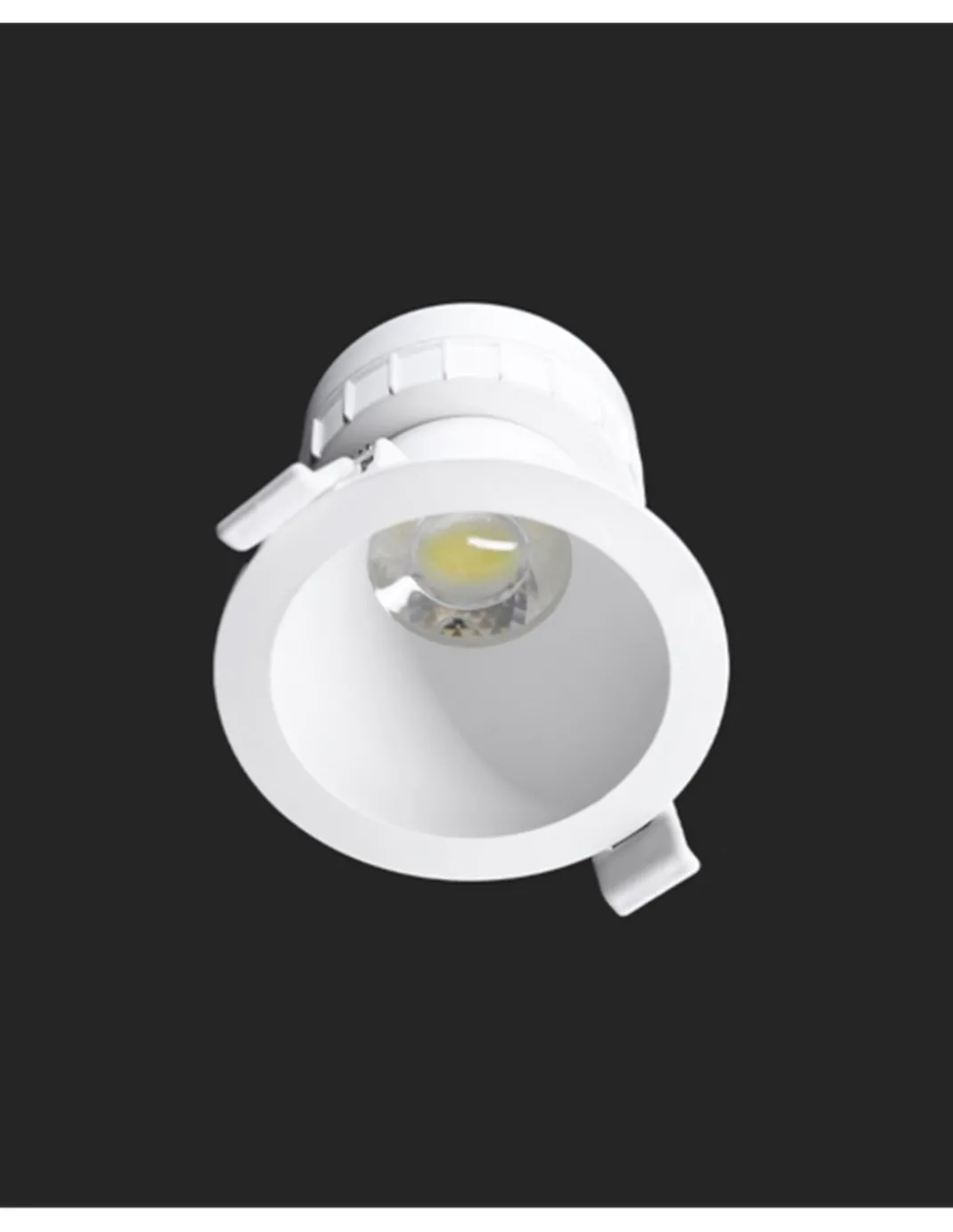 Lámpara de techo empotrable Pulcom Round – Beneito & Faure – Foco redondo, Temperatura de color regulable: 2.700K/3.200K/4.000K,