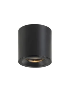 Lámpara de techo Fab – FORLIGHT – Plafón cilíndrico GU10, Acabados: blanco y negro, Diámetro: 8,5 cm