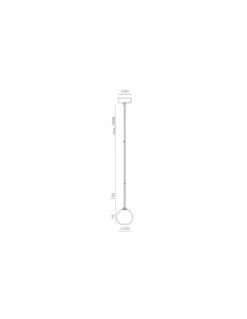 Lámpara de techo Lita 2 - Aromas - Colgante LED negra, estilo minimalista