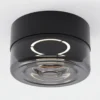 Lámpara de techo/pared Eclipse - ACB - Mini plafón LED decorativo de cristal fumé, IP65 idóneo para baño