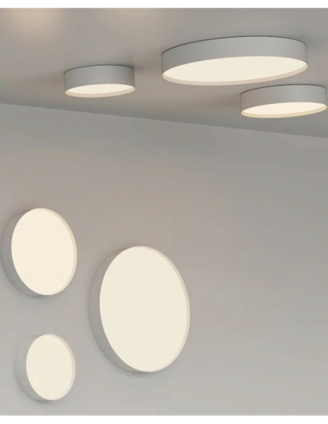 Lámpara de techo/pared Paris - ACB - Diseño cilíndrico moderno blanco
