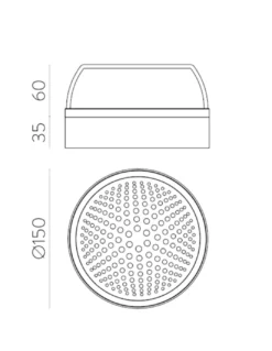Lámpara de techo/pared Pixel Standard - ACB - Lámpara LED decorativa de cristal, apta para exterior