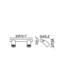Lámpara de techo/pared Stan 2L - Faro - Foco LED doble orientable GU10