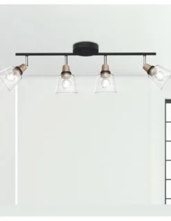 Lámpara de techo regleta Indigo – AJP – Diseño moderno con 4 focos orientables