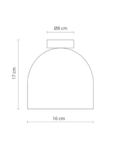 Lámpara de techo Rio – Robin – Plafón de techo moderno, Disponible en 3 colores
