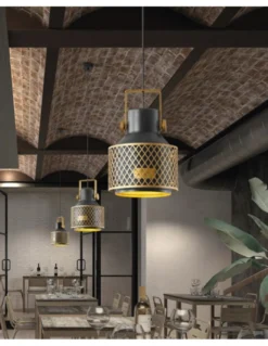 Lámpara de techo Tosca - Novolux Lighting - Exo - Lámpara colgante estilo industrial