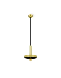 Lámpara de techo - WHIZZ - Faro - Colgante estilo industrial moderno, oro/negro