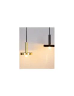 Lámpara de techo - WHIZZ - Faro - Colgante estilo industrial moderno, oro/negro