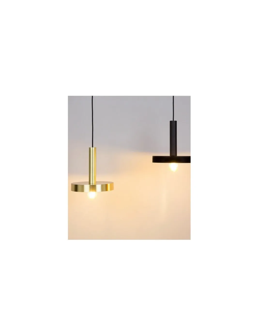Lámpara de techo - WHIZZ - Faro - Colgante estilo industrial moderno, oro/negro