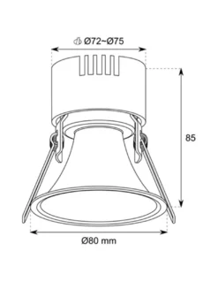 Lámpara downlight Tiris - Conalux - Lámpara de techo empotrable redonda