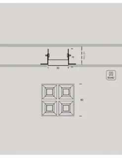 Lámpara empotrable Dark - Onok - Diseño frameless negro, 4 focos LED