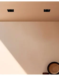 Lámpara empotrable Dark - Onok - Diseño frameless negro, 4 focos LED