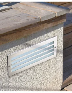 Lámpara empotrable de exterior Tamesis – FORLIGHT – Lámpara de pared de aluminio, E27 IP44, Tapa incluida