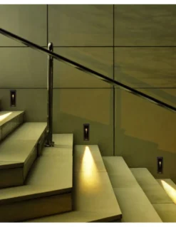 Lámpara empotrable de pared Step - Iberlamp - Luz de cortesía exterior escaleras y paso