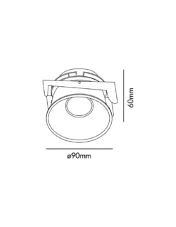 Lámpara empotrable de techo Fresh – Faro – Downlight de baño, IP44, Ø 9cm