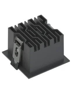 Lámpara empotrable de techo Hera Q1 - Conalux - Diseño cuadrado negro, 4 focos
