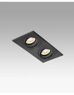 Lámpara empotrable Downlight Radón – Faro – 2 luces, 18 cm, GU10