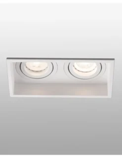 Lámpara empotrable Hyde – Faro – Lámpara 2 focos, GU10, 17.1 cm