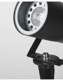 Lámpara estaca de exterior Hit – FORLIGHT – Proyector de aluminio negro, GU10 IP65