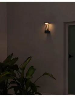 Lámpara LED aplique exterior Twist - Faro - Lámpara gris decorativa IP65