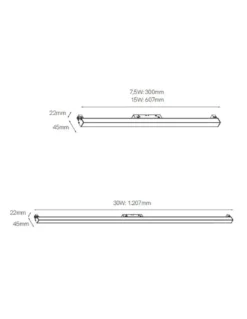 Lámpara para carril 48V Line – Beneito & Faure – Lámpara LED 3000K, Aluminio negro mate, Disponible 3 tamaños